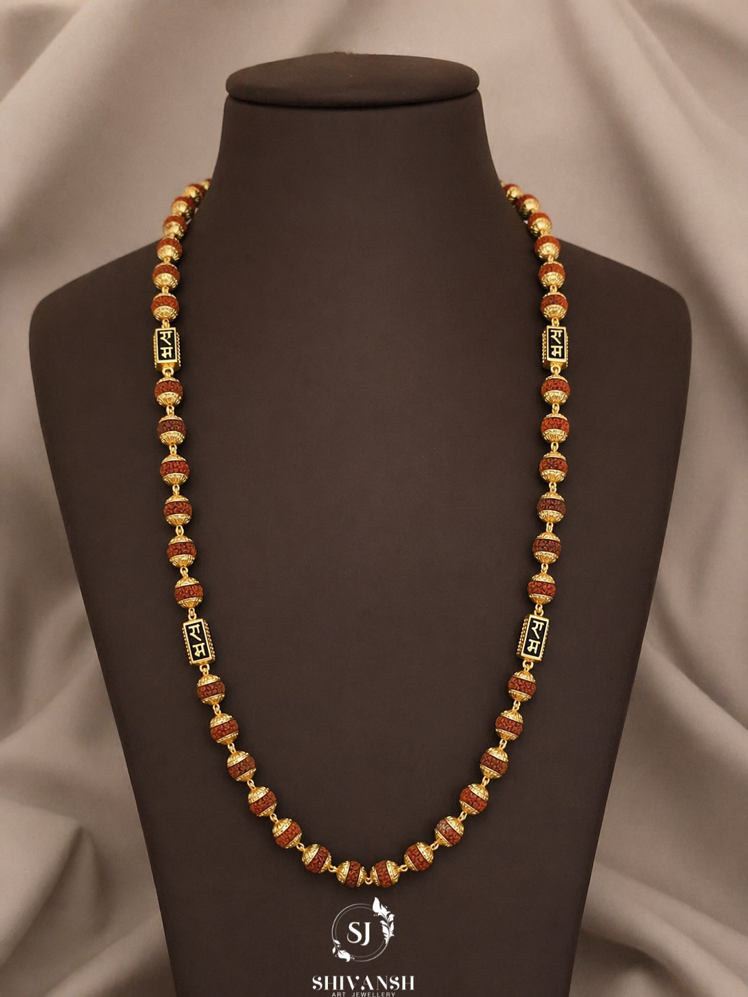 Exclusive Ram Pic Brown Rudraksha Mala ML-28