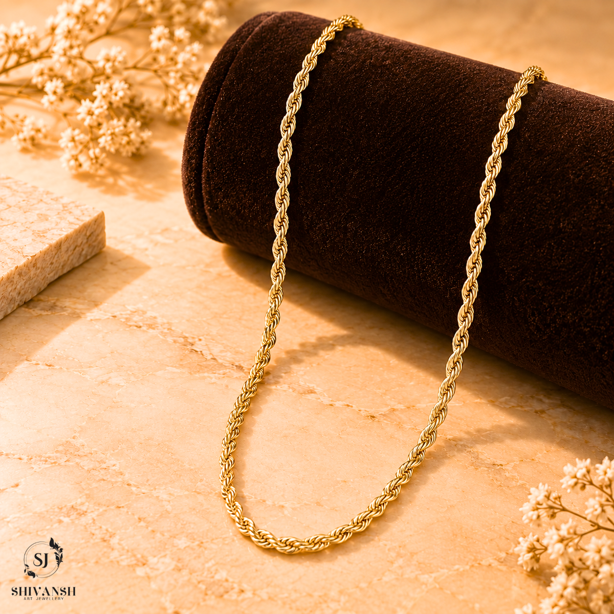 Premium Rope Link Gold Chain for Men