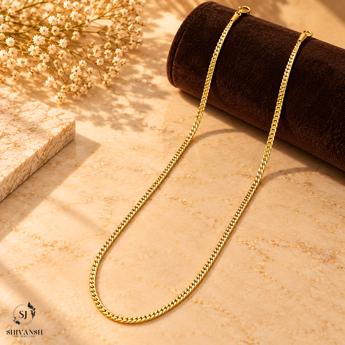 Premium Gold Finish Link Chain for Men