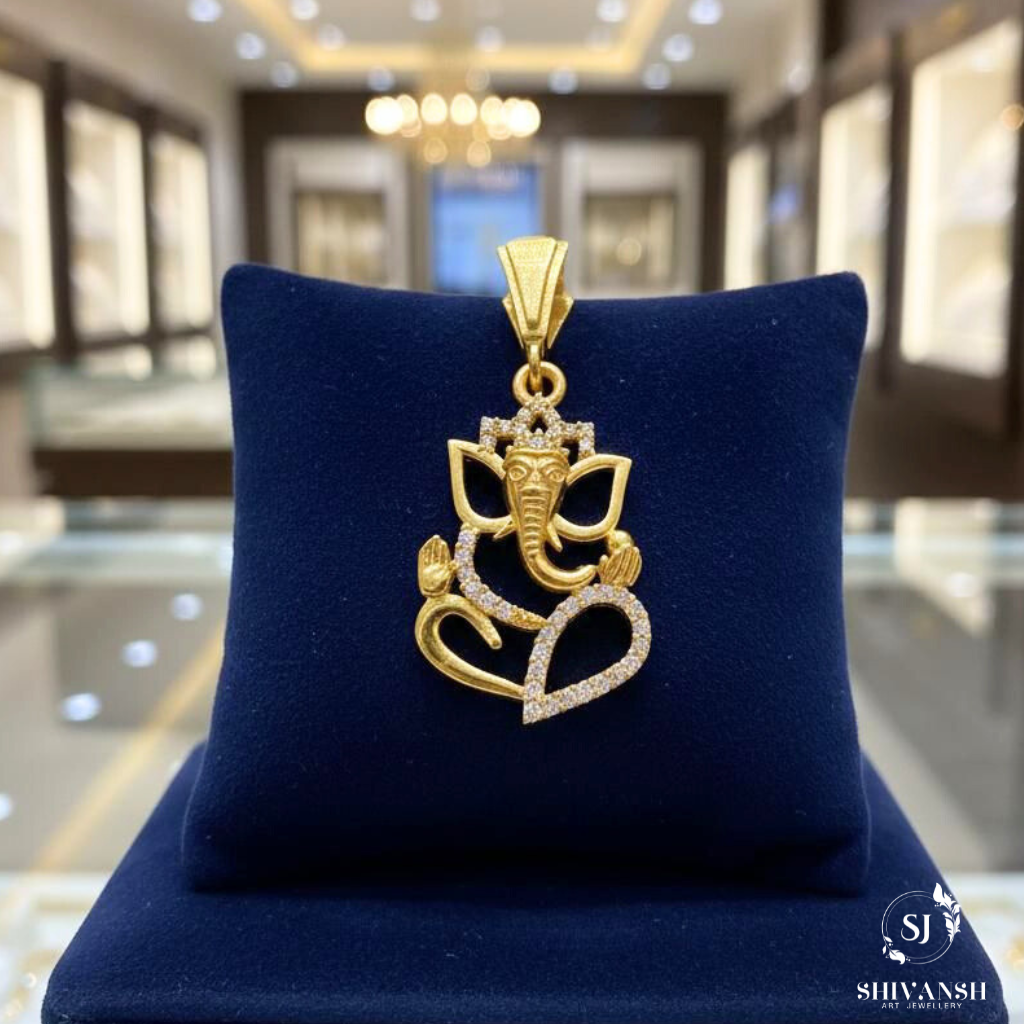 Premium Quality Gold Plated Ganpati Pendent