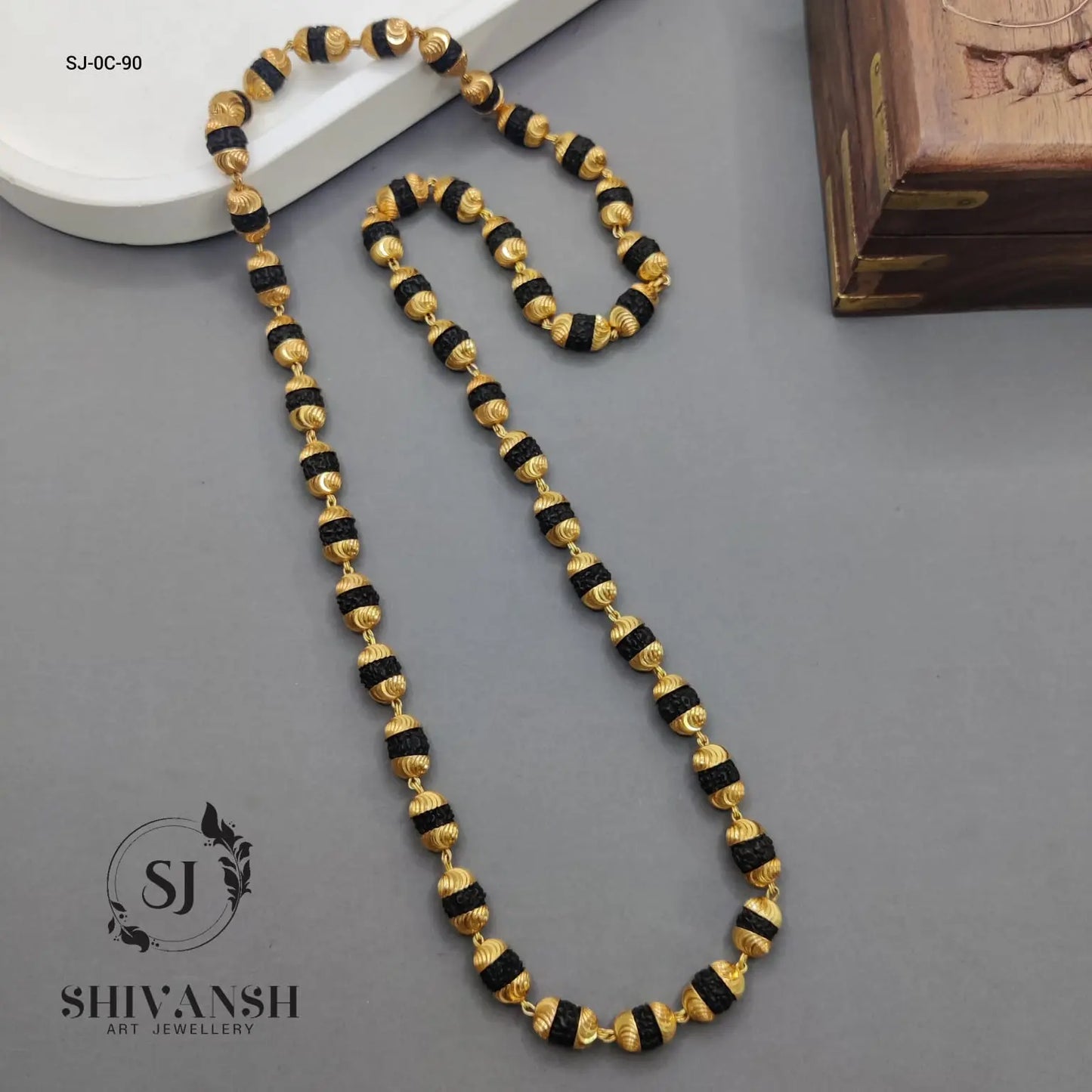 Simple Rudraksha Mala ( 7 mm ) SJ-ML-07 Shivansh art Jewellery