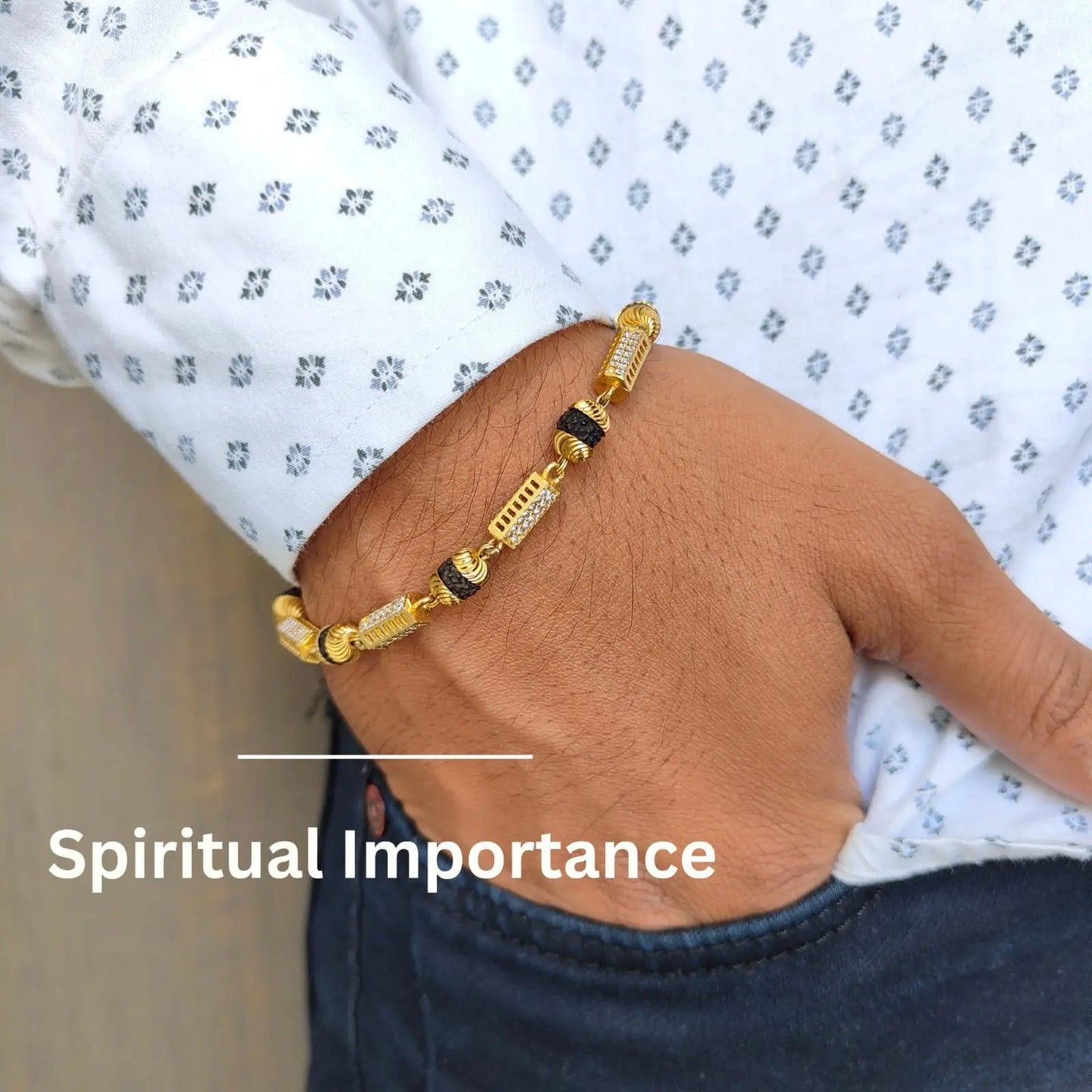 Exclusive Diamond Beads Rudraksha Bracelet SJ-BR-01 Shivansh art Jewellery