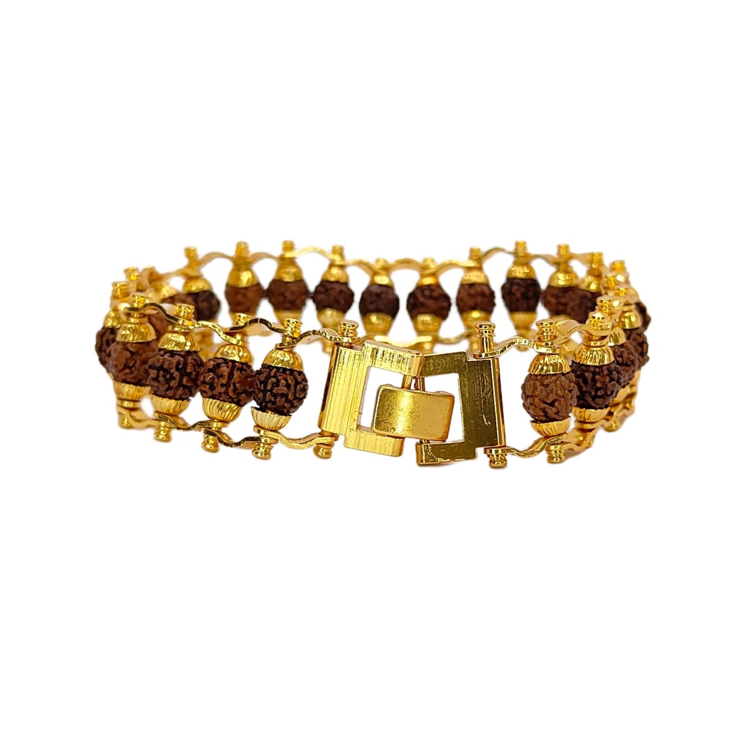 Exclusive Gold Plated Rudraksha Bracelet SJ-BR-14 Shivansh art Jewellery