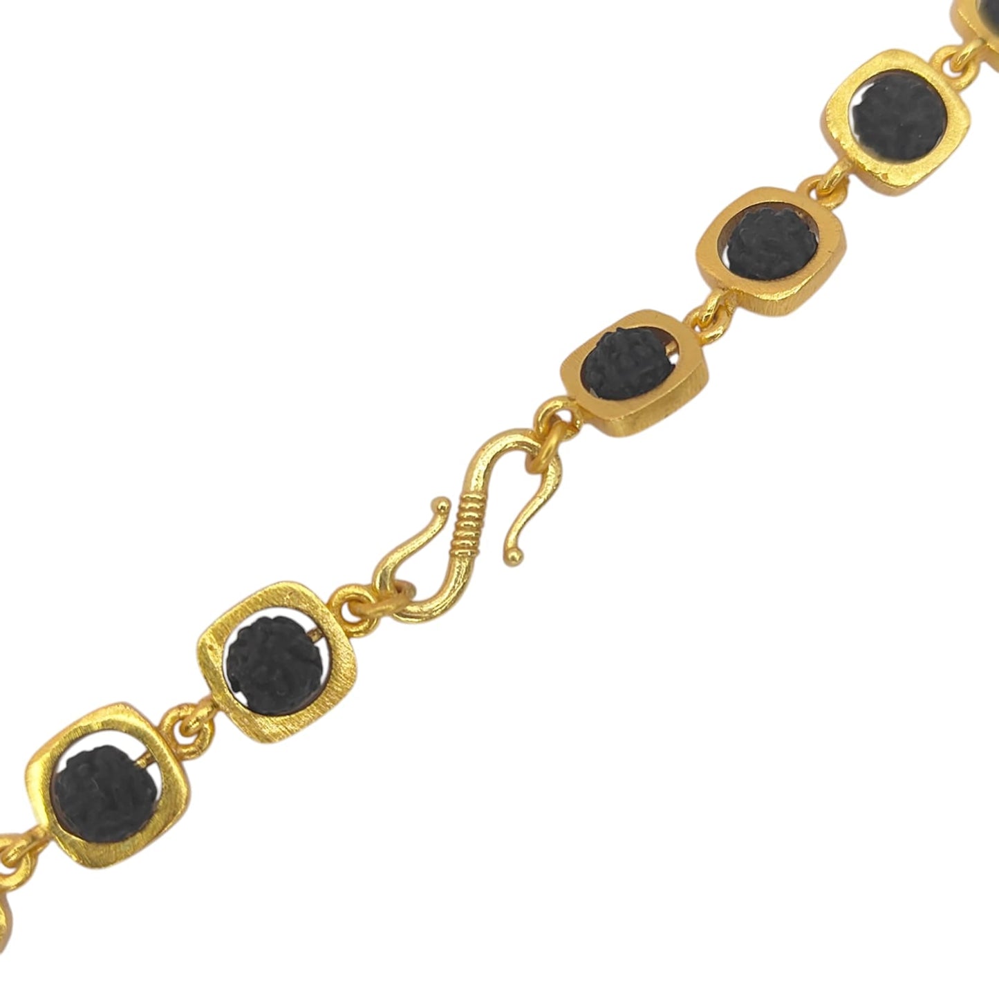 Simple Square Ring Rudraksha Mala SJ-ML-10 Shivansh art jewellery