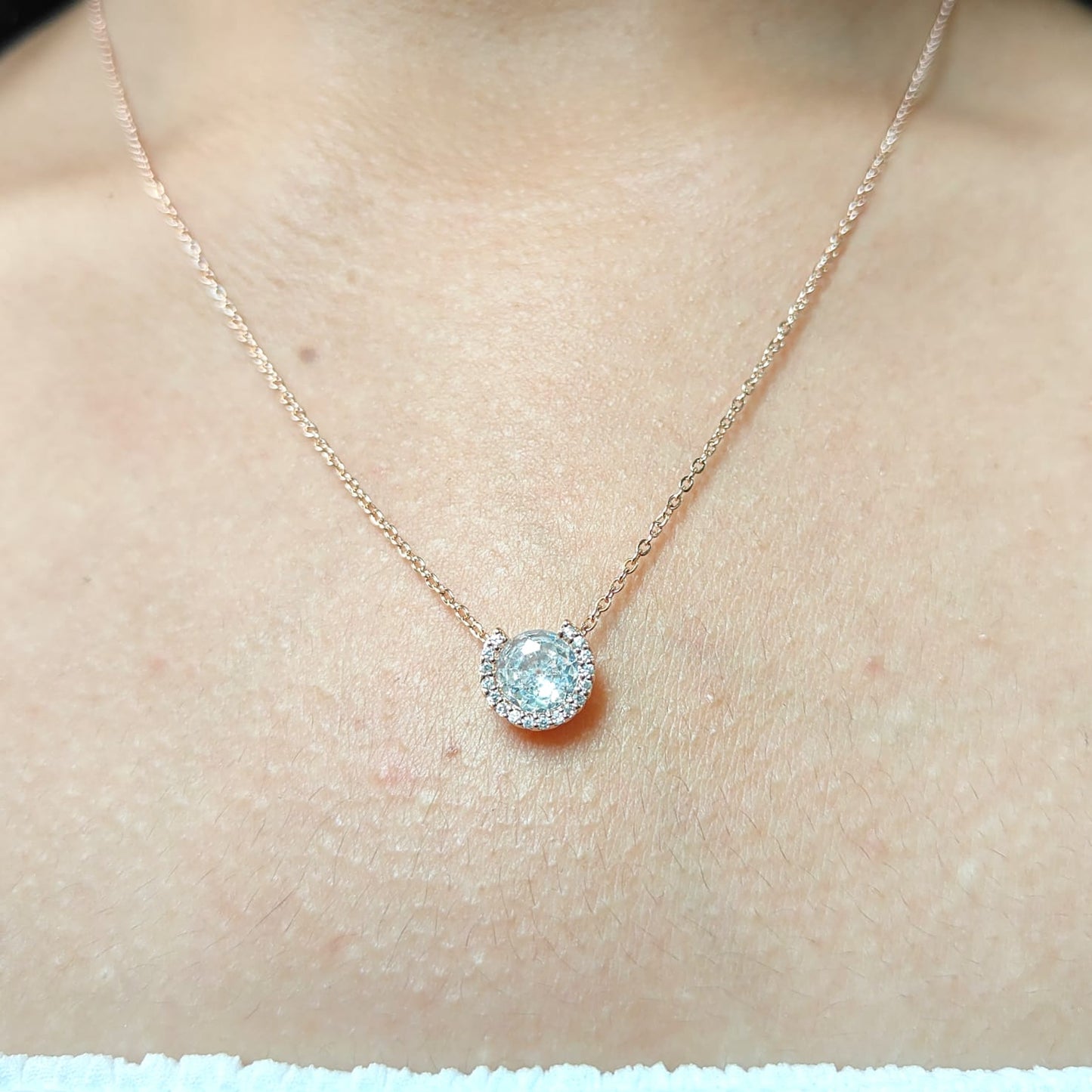 SOLITAIRE HALF RING NECKLACE 315
