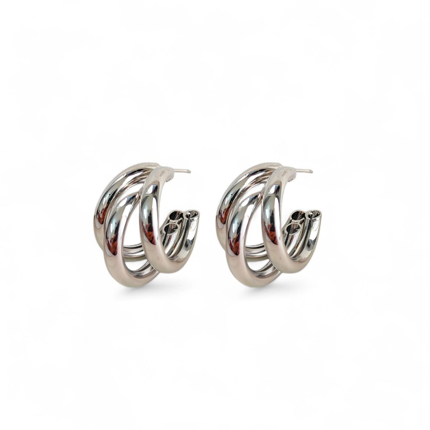 SILVER ROPE HOOPS 441