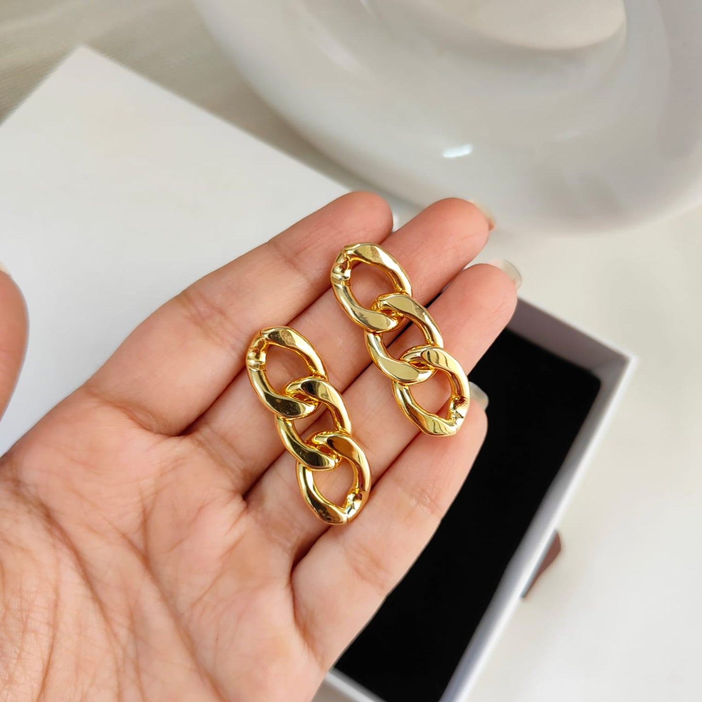 LINK CHAIN EARRING 355