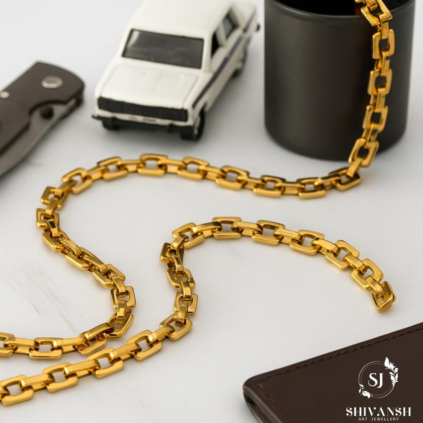 Men’s Gold Plated Box Link Chain