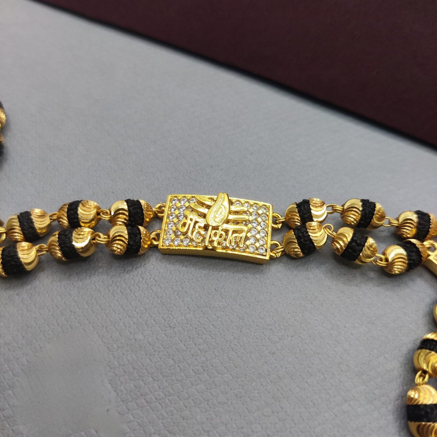 Exclusive Gold Plated Mahakal Two line Bracelet Shivansh art Jewellery