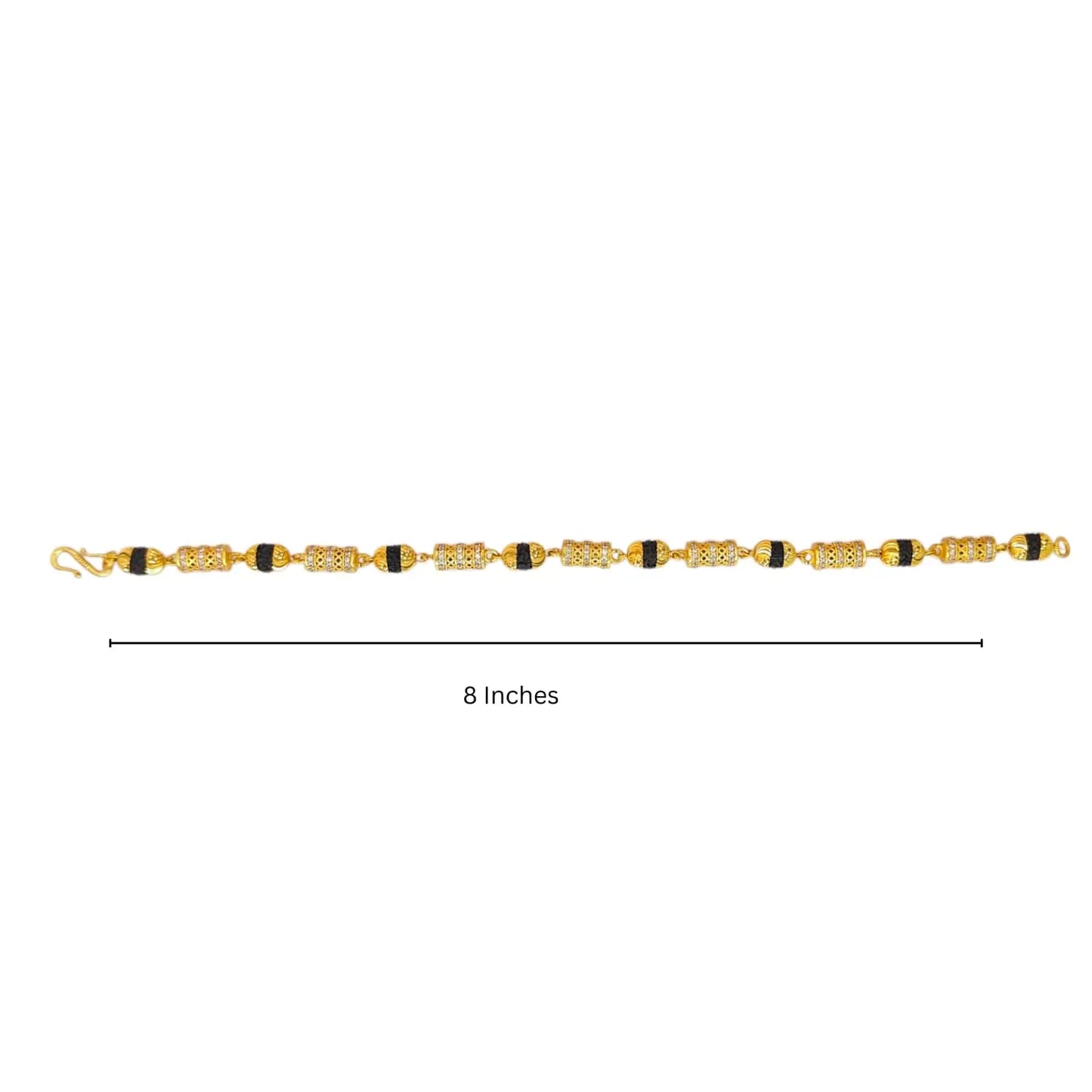 Round Shape Diamond Rudraksha Bracelet SJ-BR-02 Shivansh art Jewellery