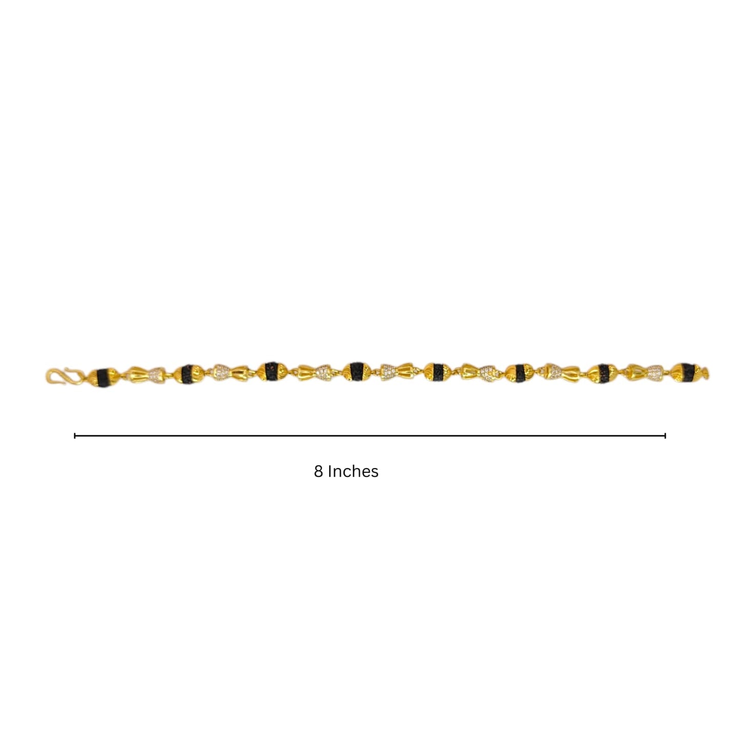 Exclusive Damru Diamond Rudraksha Bracelet SJ-BR-06 Shivansh art Jewellery