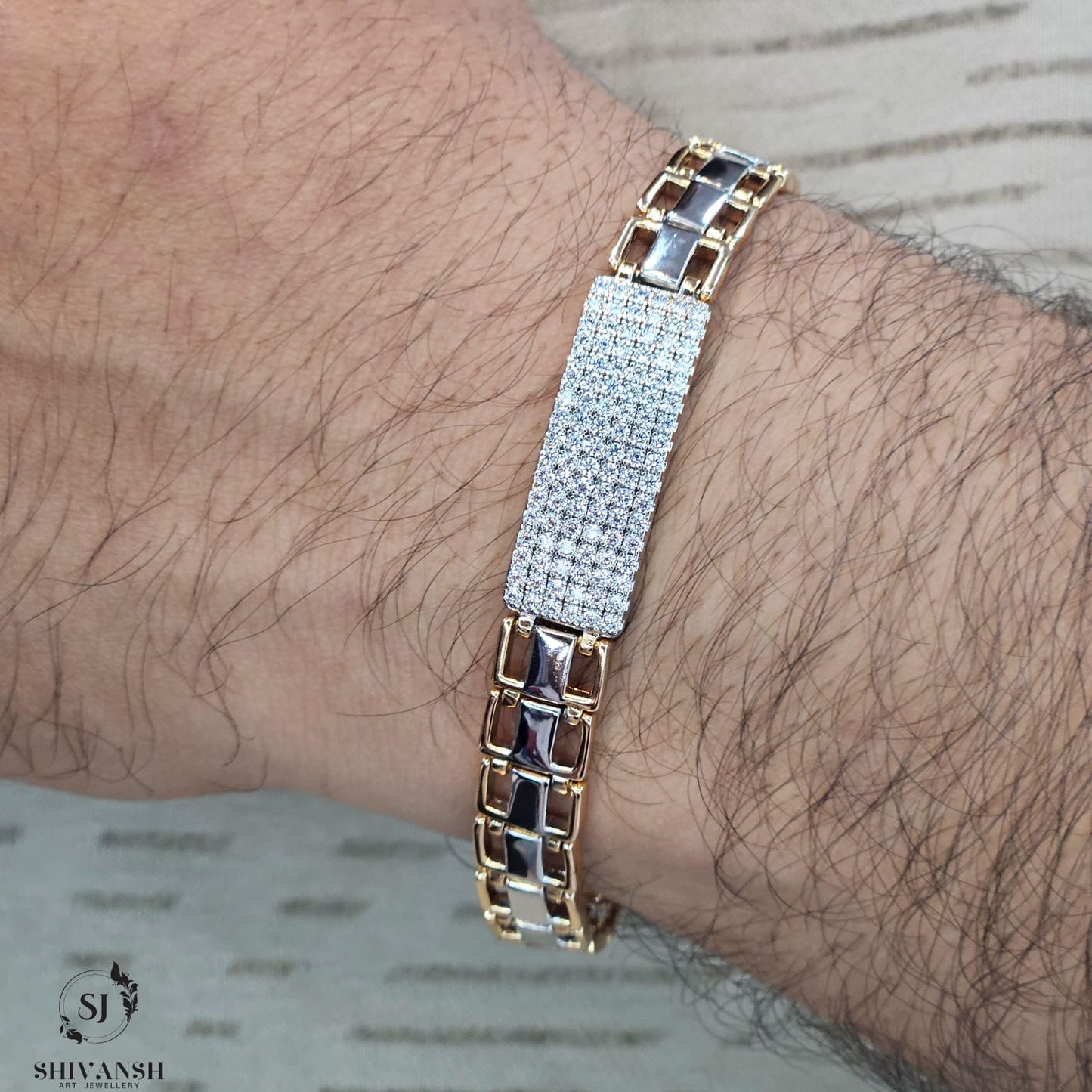 Classical Men's Rosegold Plated Bracelet BR- 25 Shivansh art Jewellery