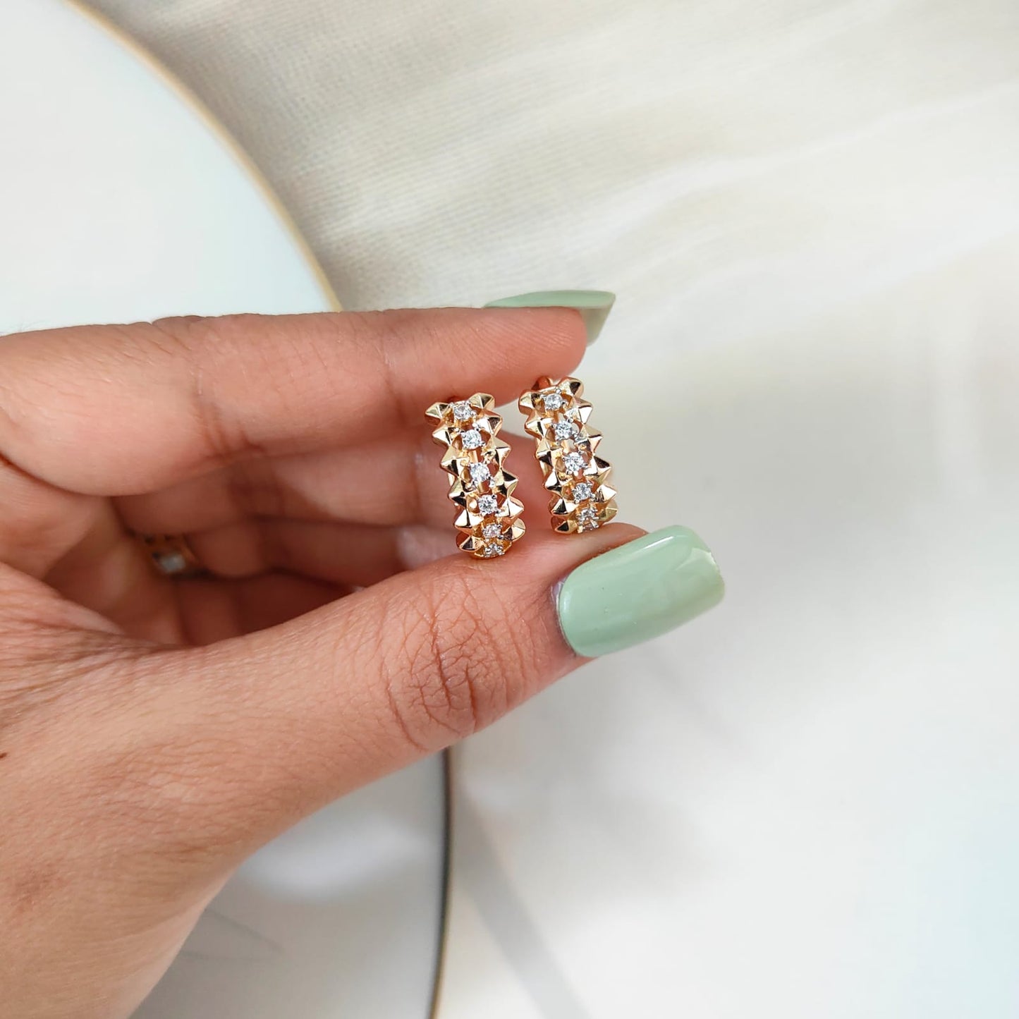 BLING ROSEGOLD HOOPS