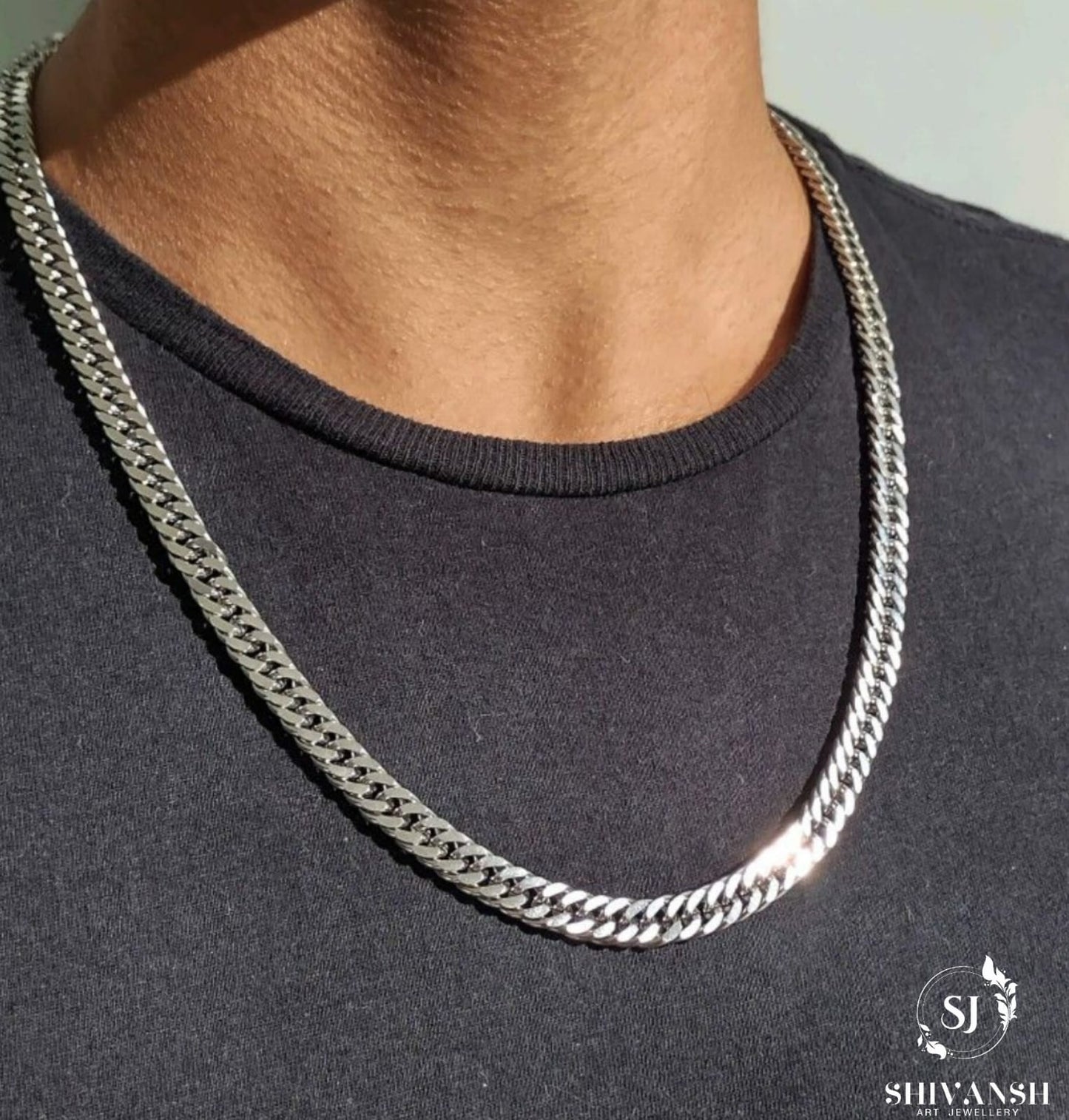 Men’s Silver Plated Cuban Link Chain