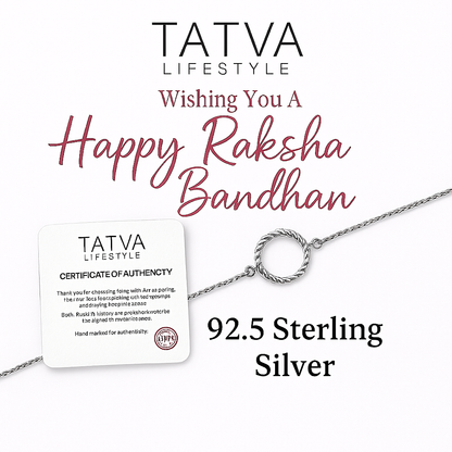 Double Rudraksha 92.5 Sterling Silver Rakhi