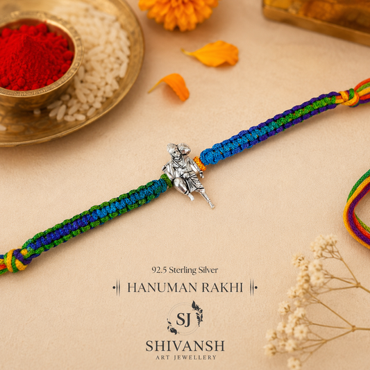 92.5 Sterling Silver Hanuman Rakhi