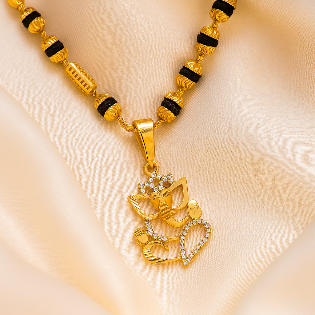 Exclusive Diamond Rudraksha Mala with Om Pendent MP-24