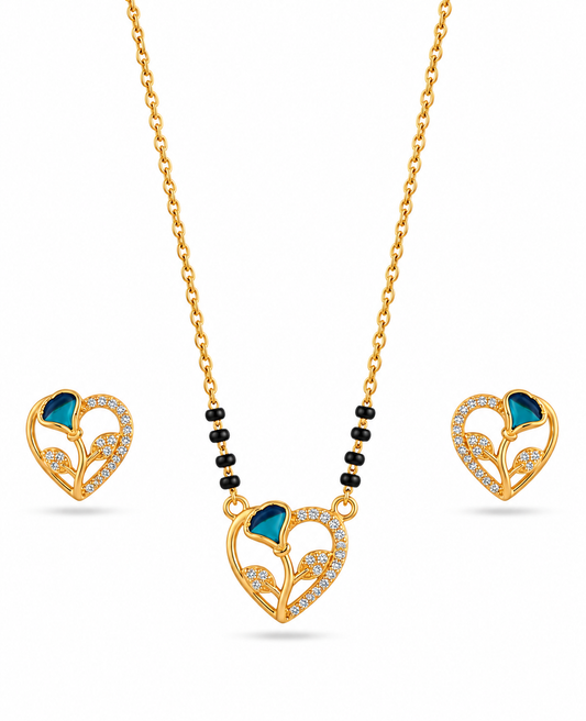 Eternal Love Diamond Mangalsutra with earrings