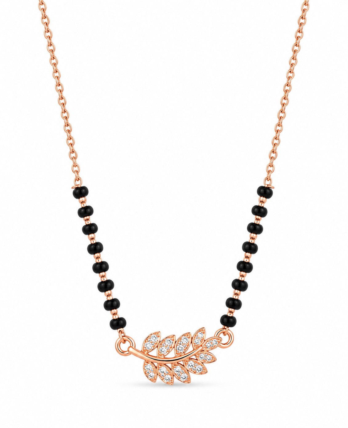 Rose Gold Leaf Sparkle Mangalsutra