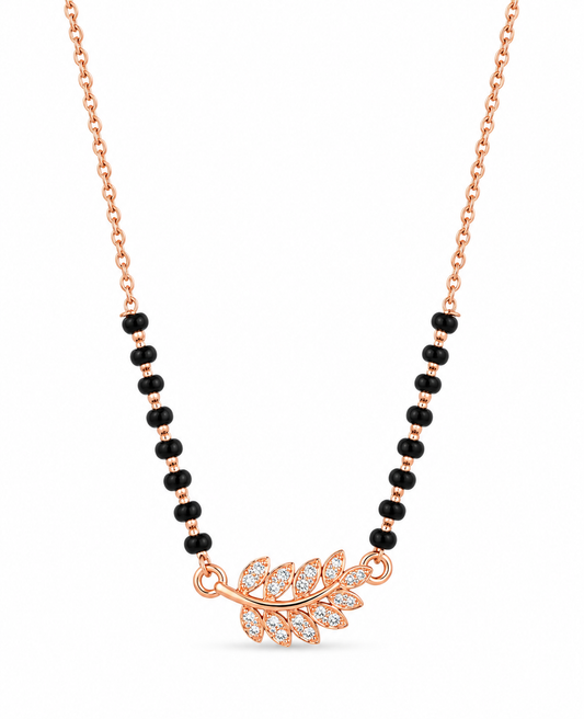 Rose Gold Leaf Sparkle Mangalsutra