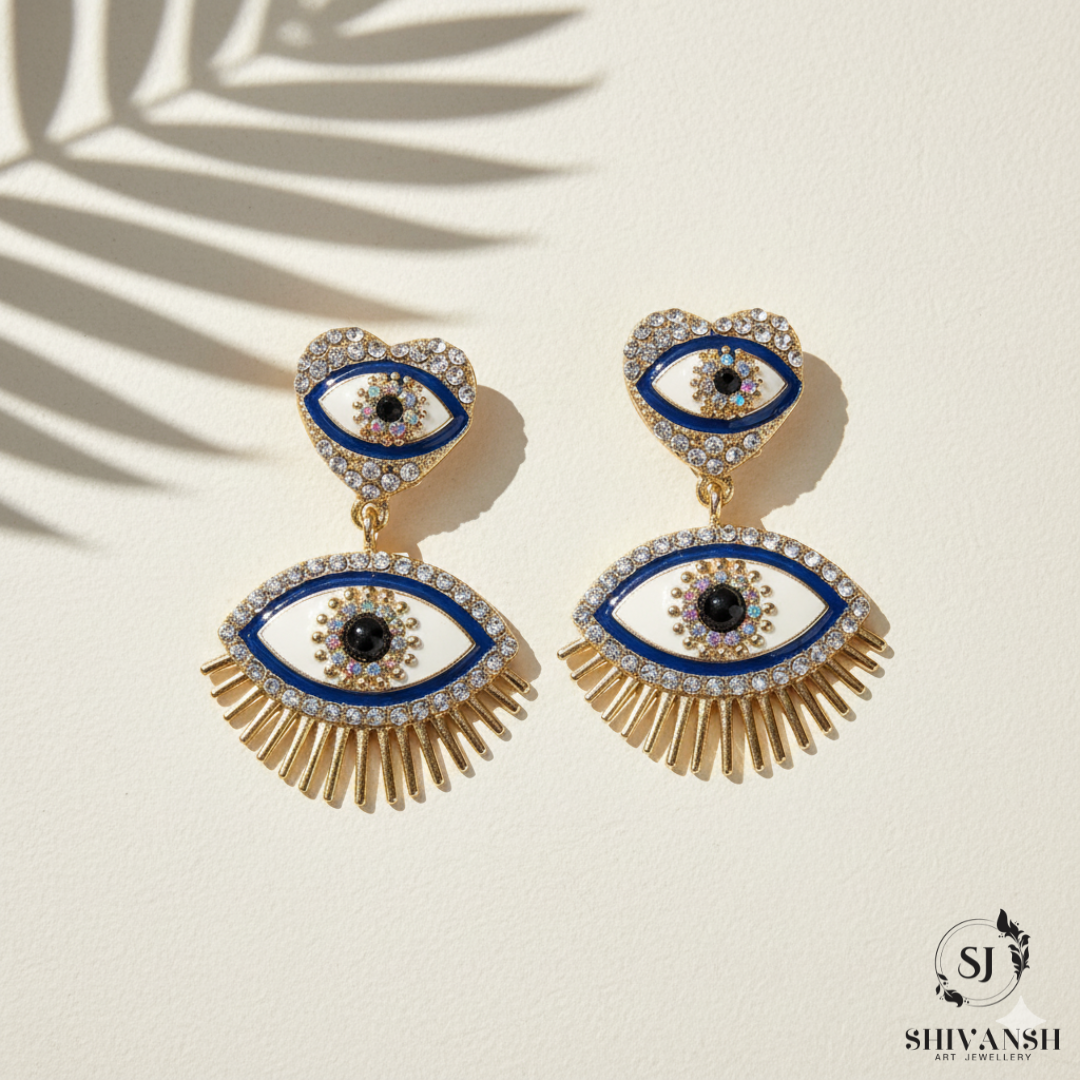 EVIL EYE STATEMENT EARRING