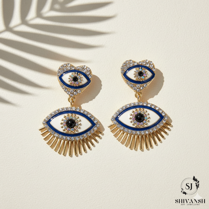 EVIL EYE STATEMENT EARRING