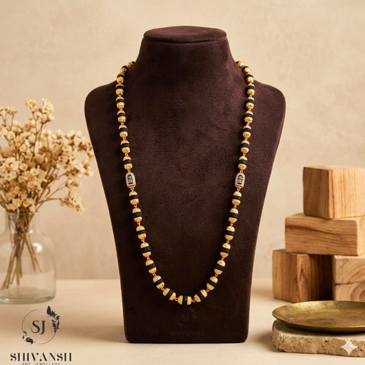 Exclusive Gold Plated Shivling Trishul Rudraksha Mala ML-20