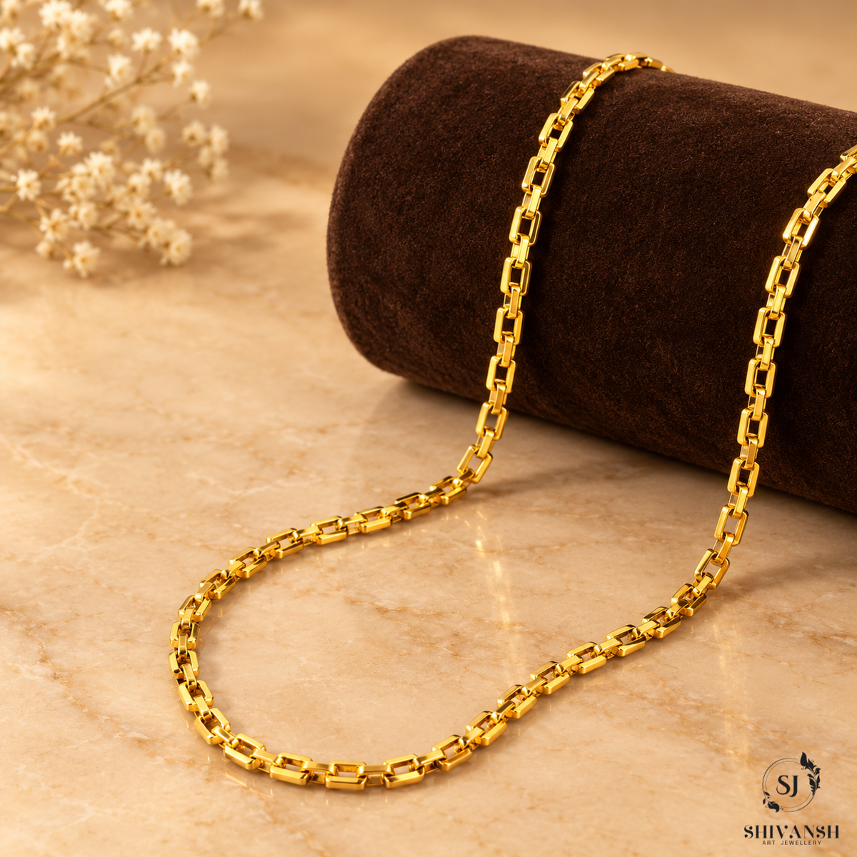 Men’s Gold Plated Box Link Chain