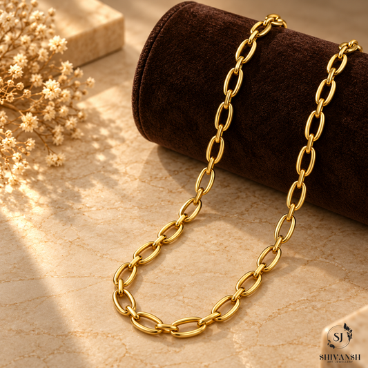 Men’s Gold Plated Oval Link Chain