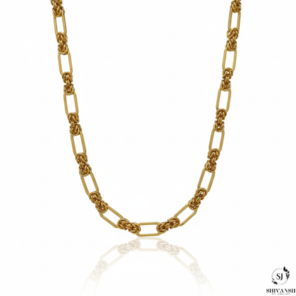 Men’s Dual Link Designer Rope Gold Chain