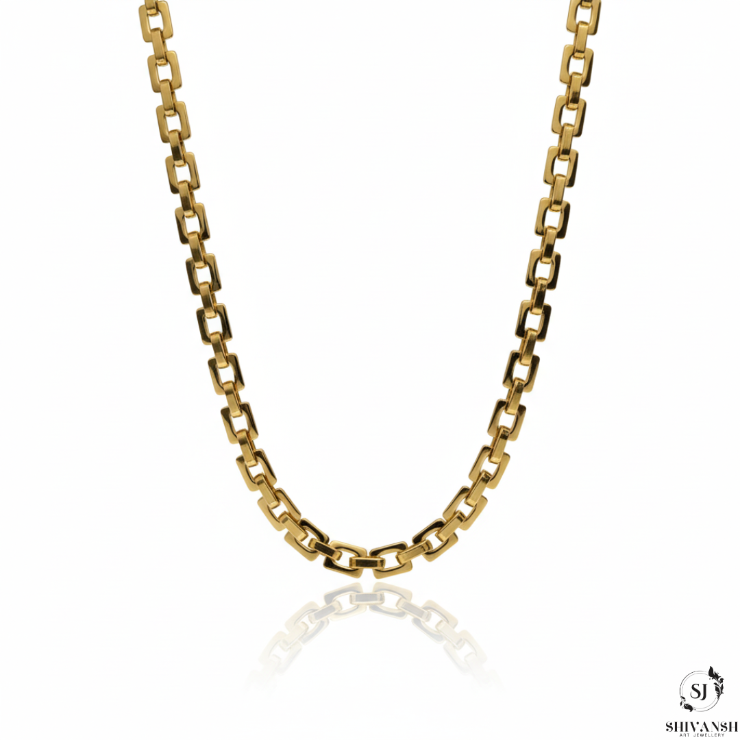 Men’s Gold Plated Box Link Chain