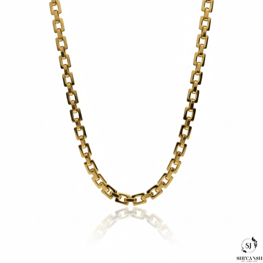 Men’s Gold Plated Box Link Chain