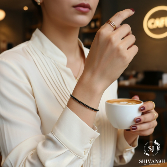 ELEGANT BLACK DIAMOND BRACELET 19