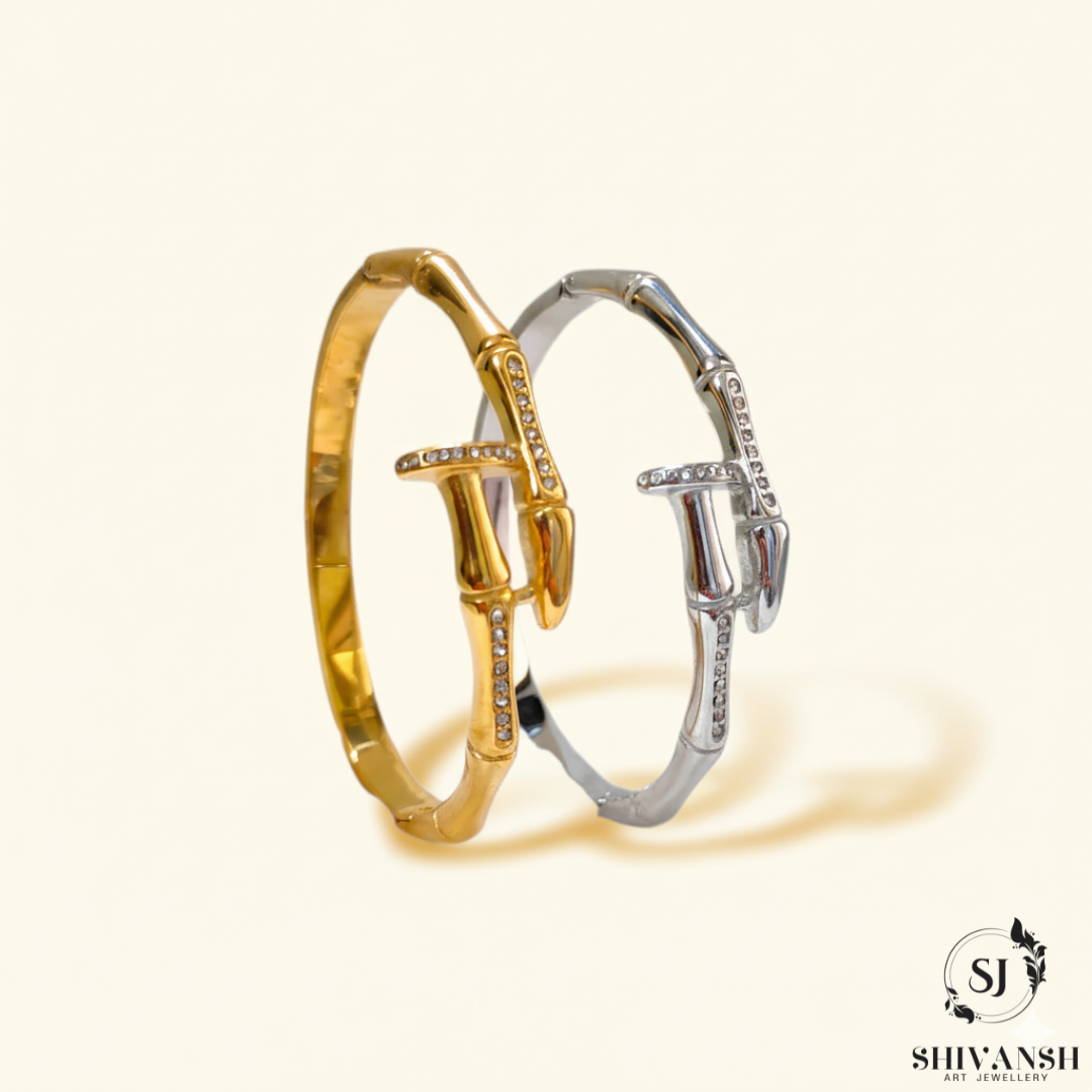 ONE SIDE NAIL 18K GOLD PLATED BRACELET