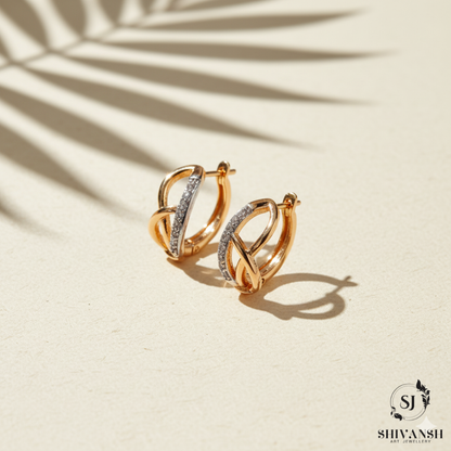 TWISTED ROSEGOLD HOOPS