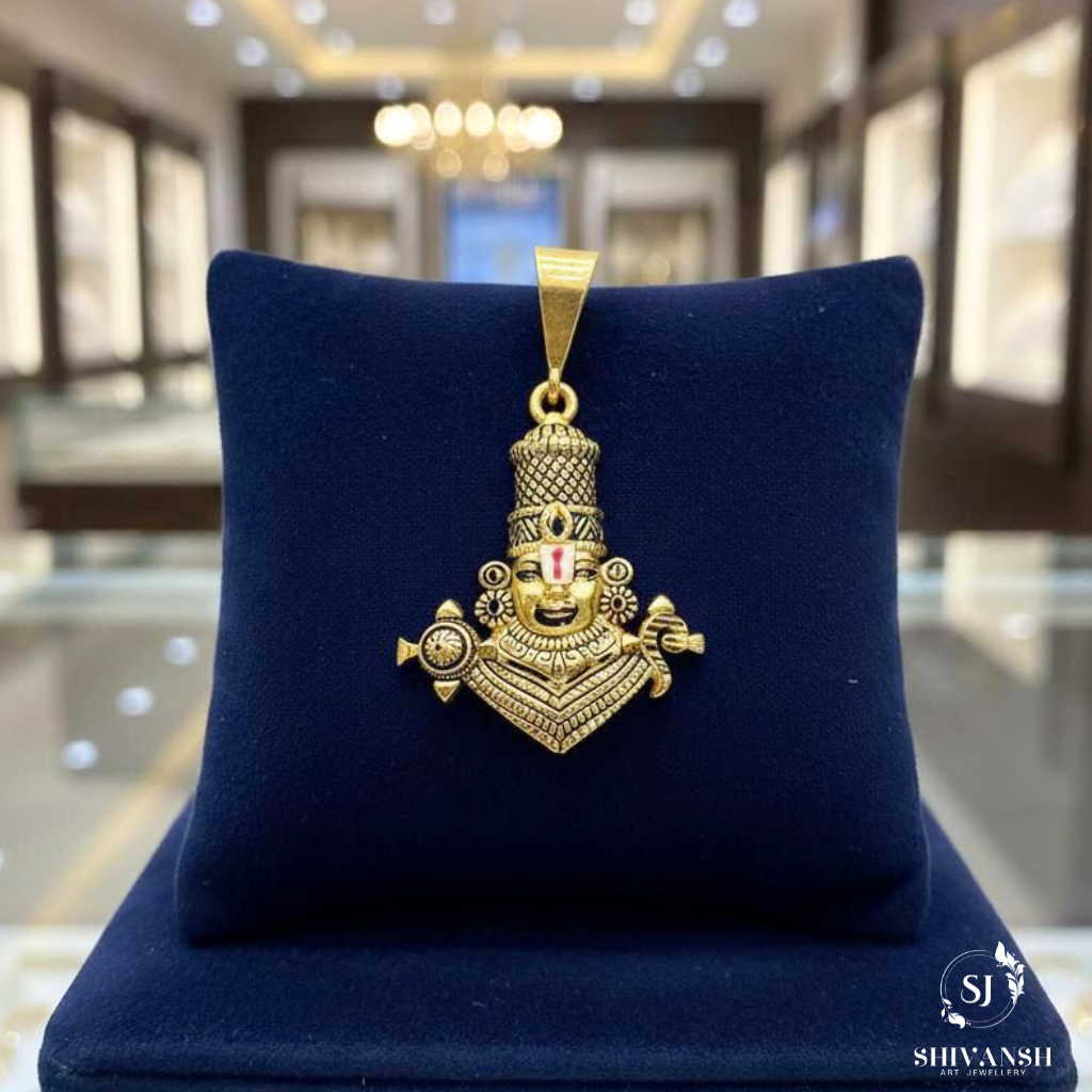 Divine Tirupati Balaji Gold Plated Pendant