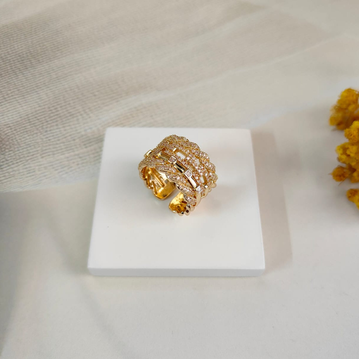 BROAD DIAMOND RING