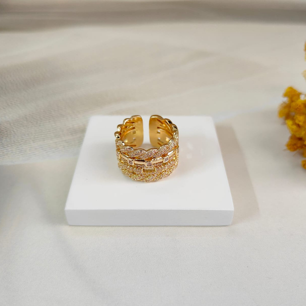 BROAD DIAMOND RING