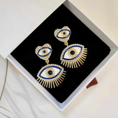 EVIL EYE STATEMENT EARRING