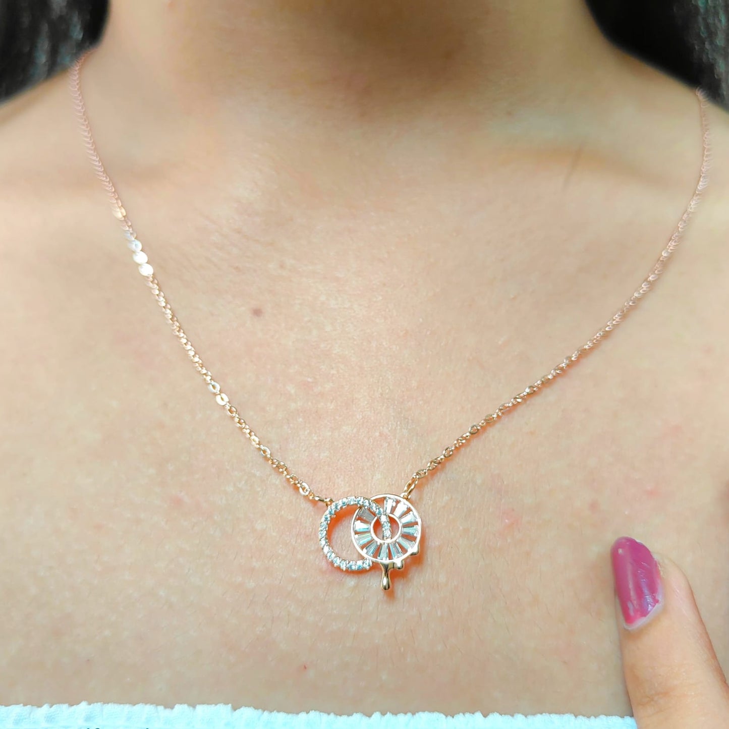 DOUBLE RING NECKLACE 316