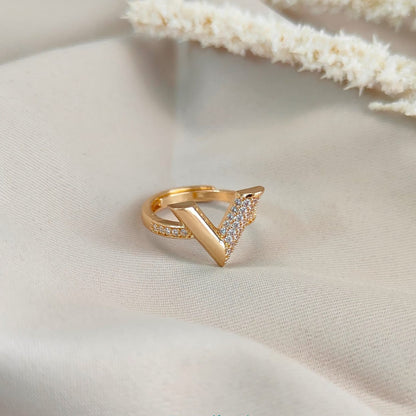 INITIAL ROSEGOLD RING