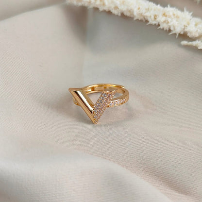 INITIAL ROSEGOLD RING