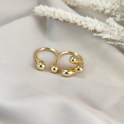 STATEMENT TWO FINGER RING 407