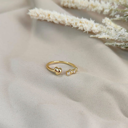 TOP OPEN MINI HEART RING 396