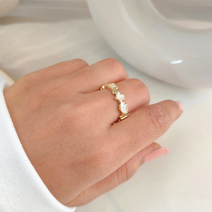 MOTHER OF PEARL HEART RING 425