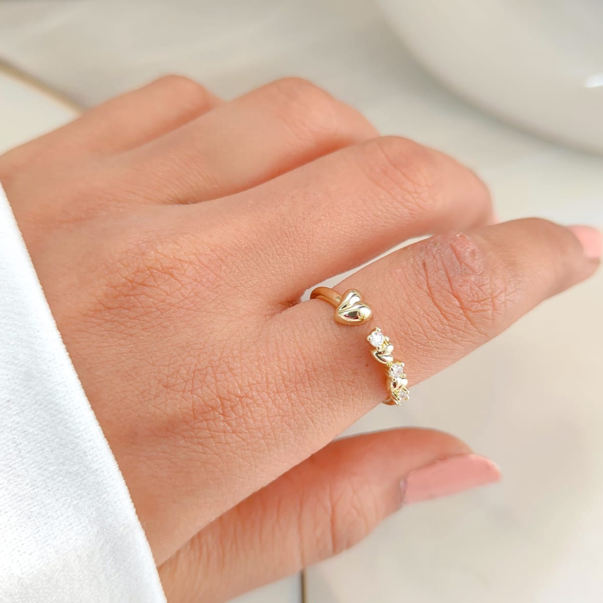 TOP OPEN MINI HEART RING 396