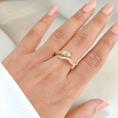 DIAMOND TAIL SNAKE RING 410