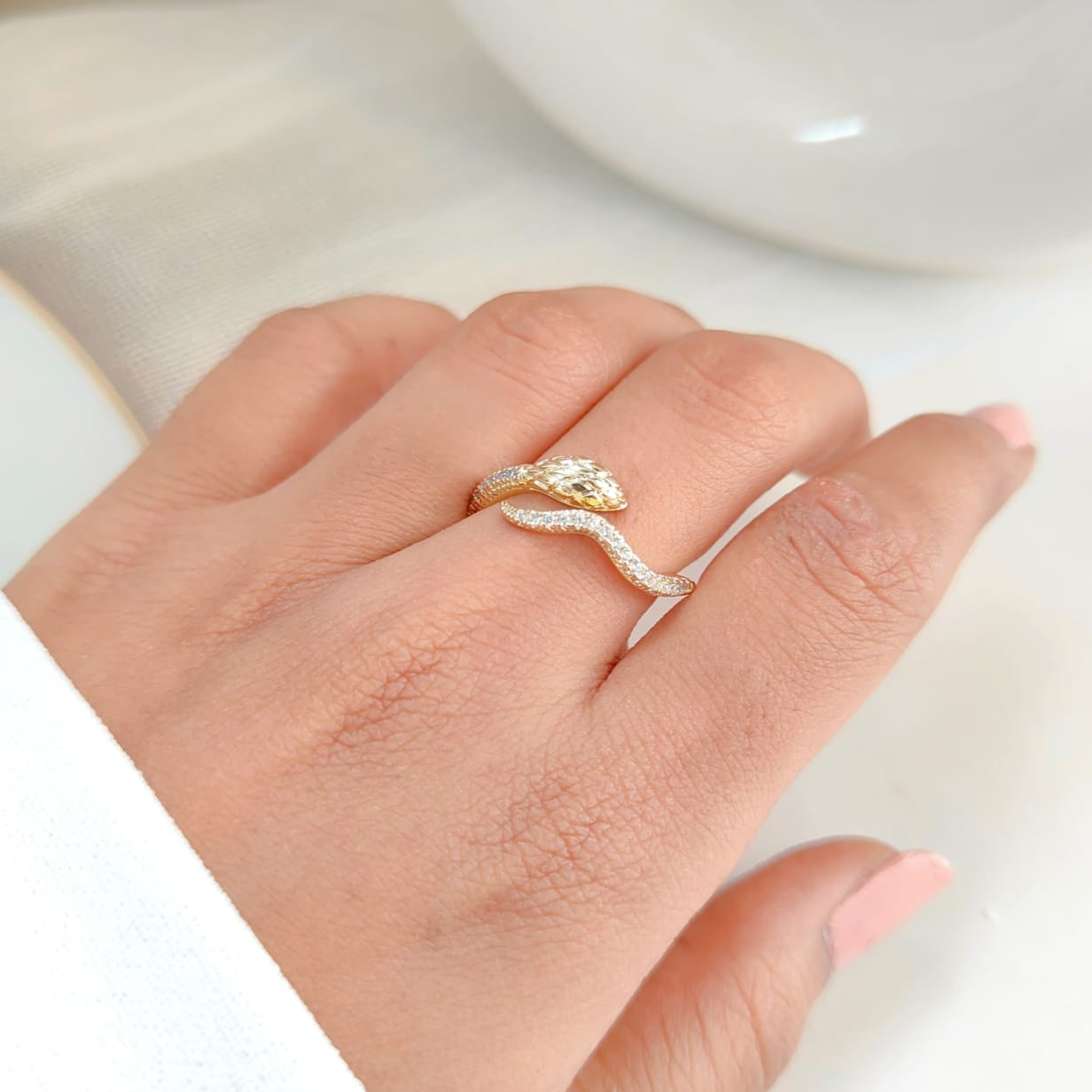 DIAMOND TAIL SNAKE RING 410