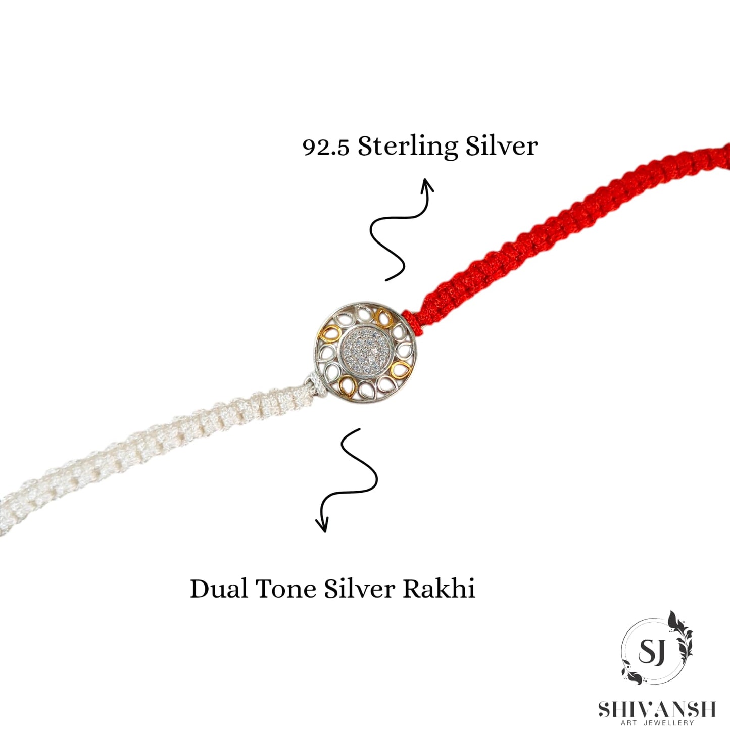 Designer 92.5 Sterling Silver Rakhi