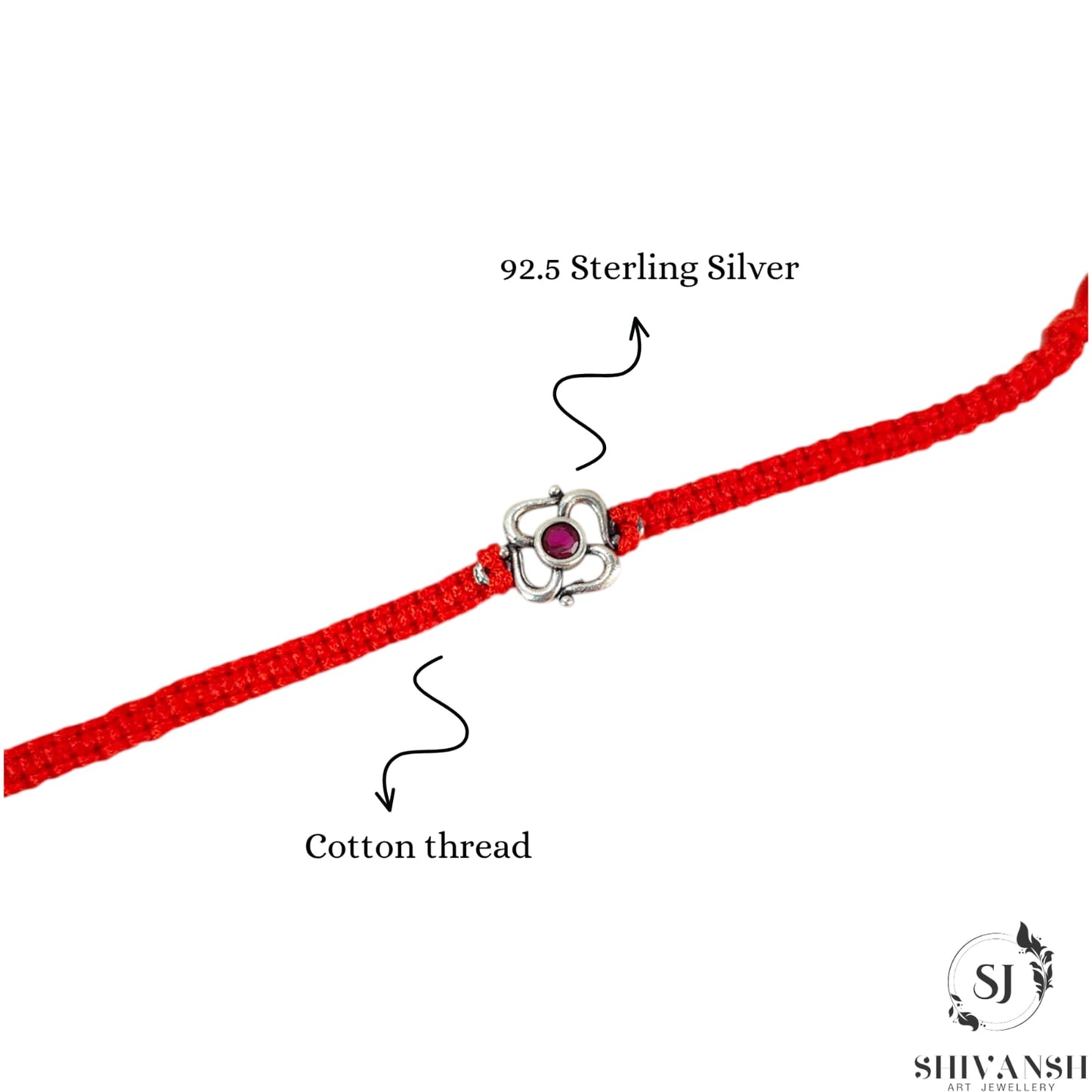Exclusive Rubi Diamond 92.5 Sterling Silver Rakhi